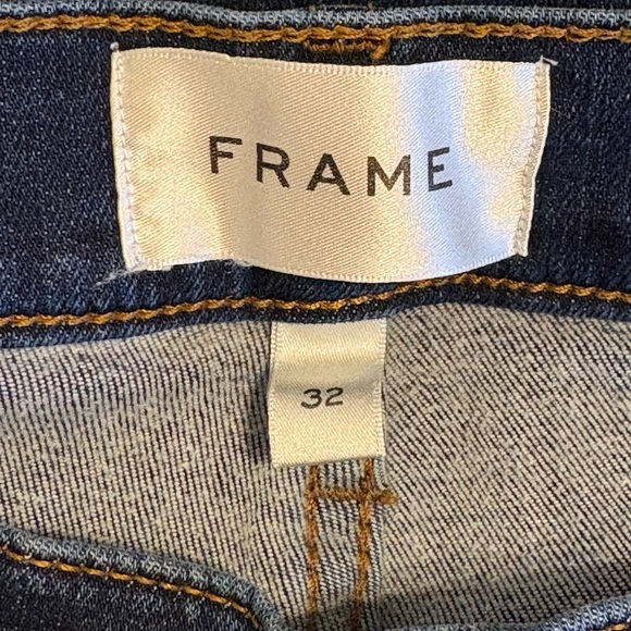 Frame Le High High-Rise Stretch Flare Jeans Size 32 in Majesty Dark Indigo - Picture 9 of 13